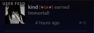 Скрин из фида: kind earned Immortal